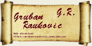 Gruban Rauković vizit kartica